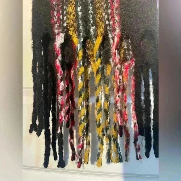 Plaid Pattern Oversized Scarf / Shawl / Wrap with Fringe NWT - Picture 4 of 9